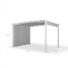 Rechthoekig aluminium tuinpaviljoen voor buiten 3x4 m Barbados 