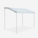 Tonnelle adossée 3x2 pour jardin en acier entrée bar et hôtel Pergola Remises