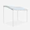 Tonnelle adossée 3x2 pour jardin en acier entrée bar et hôtel Pergola Remises