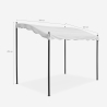 Tonnelle adossée 3x2 pour jardin en acier entrée bar et hôtel Pergola 
