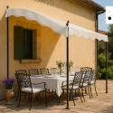 Tonnelle adossée 3x2 en acier pour jardin bar et hôtel Pergola uv Promotion