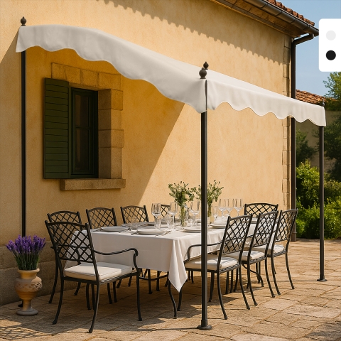 Tonnelle adossée 3x2 en acier pour jardin bar et hôtel Pergola uv Promotion