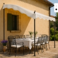 Tonnelle adossée 3x2 en acier pour jardin bar et hôtel Pergola uv Promotion