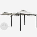 Tonnelle de jardin pour terrasses bars restaurants et piscines 3.3 x 3.3 m Antigua Réductions