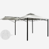 Tonnelle de jardin pour terrasses bars restaurants et piscines 3.3 x 3.3 m Antigua Réductions