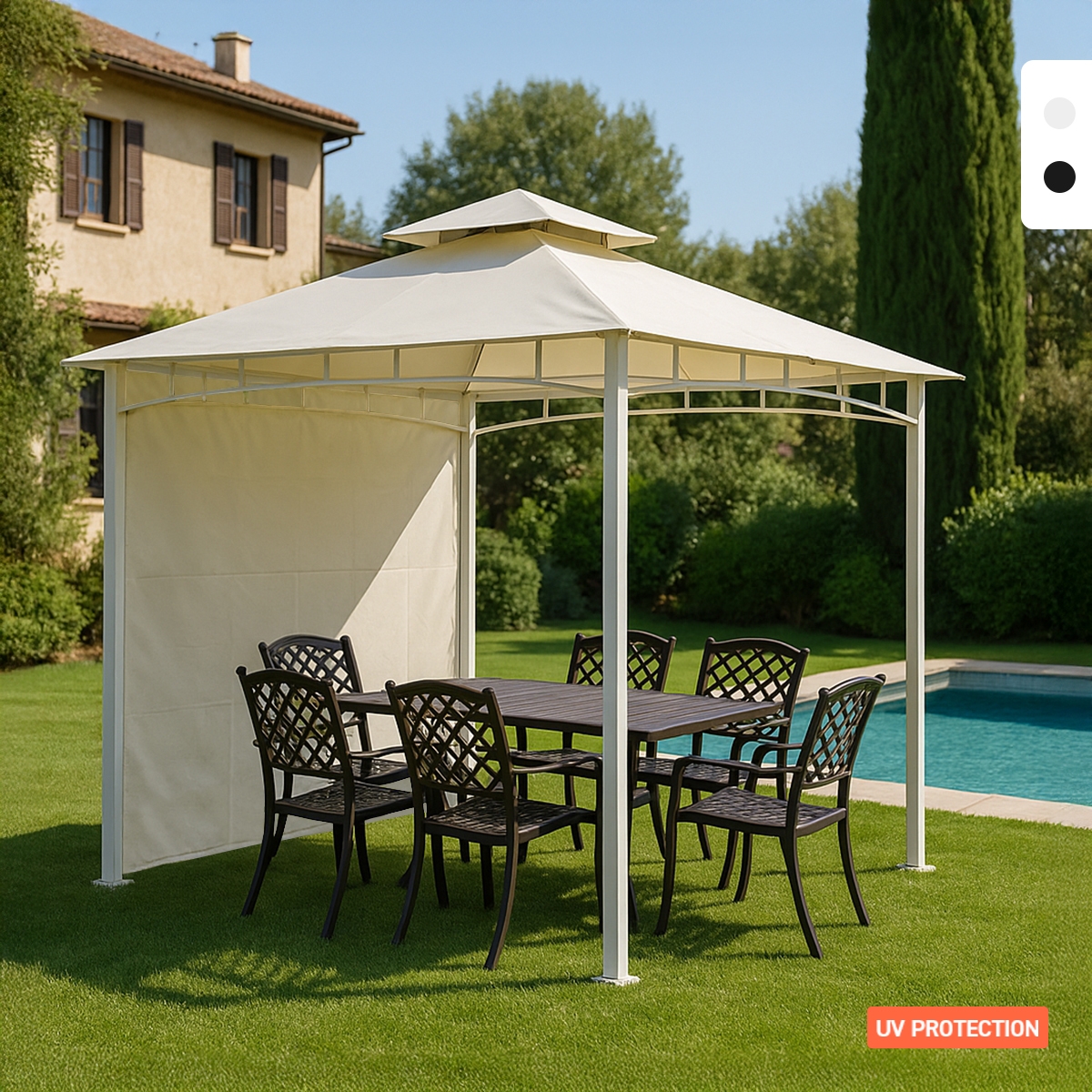 Tonnelle de jardin terrasse et bar avec ouverture Antigua UV Promotion Tonnelle de jardin terrasse et bar avec ouverture Antigua UV Promotion
