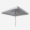 Parasol de jardin droit 3x3 aluminium carré bar hôtel Marte