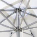 Parasol de jardin droit 3x3 aluminium carré bar hôtel Marte