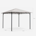 Tonnelle de jardin Antivent en acier 3X3 mètres Style UV 
