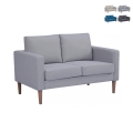 Canapé 2 places moderne en coton 137x73x82cm Ramsey Promotion