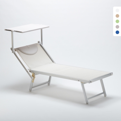 Bain de soleil de jardin transat professionnel en aluminium piscine Italia Promotion