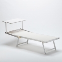 Set van 2 professionele aluminium strandligbedden Italia 