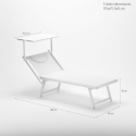 Set van 2 professionele aluminium strandligbedden Italia 