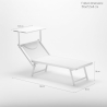 Set van 2 professionele aluminium strandligbedden Italia 