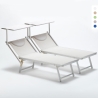 Set van 2 professionele aluminium strandligbedden Italia Catalogus
