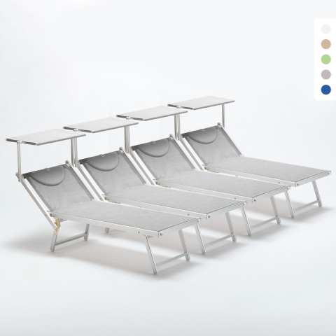 Aanbieding 4 stuks professionele ligbedden Italia Aanbieding