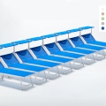 20 Bains de soleil professionnels transats de plage en aluminium Italia Promotion