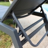 Tuinligbed met wielen in aluminium Formentera Afmetingen