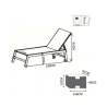 Tuinligbed met wielen in aluminium Formentera 