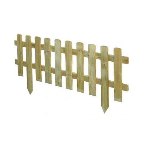 Houten Engelse omheining van geïmpregneerd grenen 110x28/45cm Aanbieding