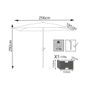 Parasol de jardin 2x3m en polyester blanc Poly Réductions