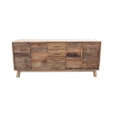 Madia van gerecycled grenenhout met 4 lades Heron Aanbod