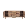 Madia van gerecycled grenenhout met 4 lades Heron Korting
