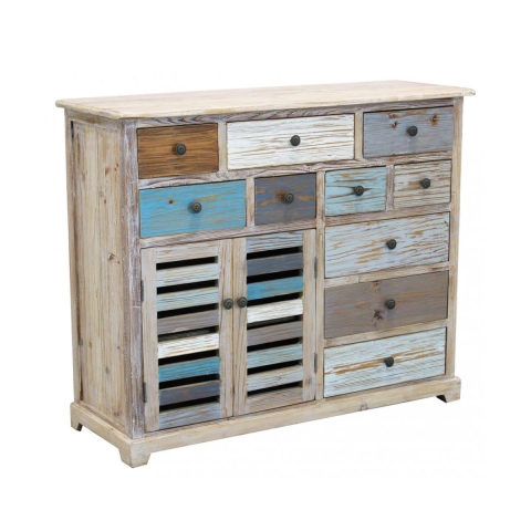 Shabby chic houten dressoir in multicolor Greg Aanbieding