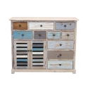 Shabby chic houten dressoir in multicolor Greg Aanbod