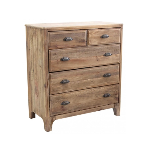 Houten ladekast voor slaapkamer met 5 lades Farley Aanbieding