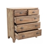 Commode en bois naturel pour chambre à coucher 5 tiroirs Farley Vente