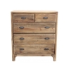Commode en bois naturel pour chambre à coucher 5 tiroirs Farley Offre