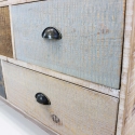 Gekleurde houten ladekast met 8 lades Shabby Chic Donald Keuze