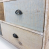 Gekleurde houten ladekast met 8 lades Shabby Chic Donald Keuze