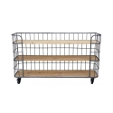 Étagère mobile 3 niveaux style industriel avec roulettes Abner Vente