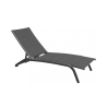 Chaise longue de jardin en aluminium avec roues empilable Itaca Catalogue