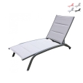 Chaise longue de jardin en aluminium avec roues empilable Itaca Promotion