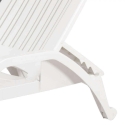 Witte tuin ligbed met wielen van polypropyleen voor bij het zwembad Zanzibar Korting
