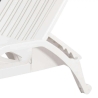 Chaise longue de jardin piscine en polypropylène blanc avec roues Zanzibar Remises