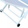 Chaise longue de jardin blanche empilable avec roues Malaga Vente