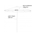 Parasol de jardin rond Ø2,5m mât central en bois Fantasy Modèle