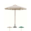 Parasol de jardin rond Ø2,5m mât central en bois Fantasy Promotion
