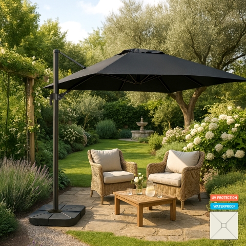 Parasol déporté avec bras...