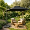 Tuinparasol met verstelbare arm in aluminium 3x3m Vienna Noir Karakteristieken