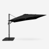 Tuinparasol met verstelbare arm in aluminium 3x3m Vienna Noir Afmetingen