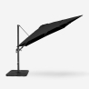 Parasol déporté avec bras réglable en aluminium 3x3 Vienna Noir 