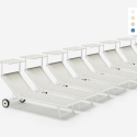 20 Bains de soleil avec roues transat aluminium piscine jardin Alabama Promotion