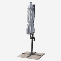 Vierkante zweefparasol 3x3m met zijarm en aluminium structuur Paradise 