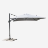 Parasol déporté de jardin carré 3x3 mât en aluminium Paradise Catalogue