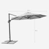 Aluminium zweefparasol 3 meter Paradise 